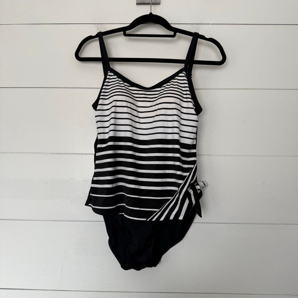 Maxine of Hollywood Women’s 12 Black White One Piece Swim